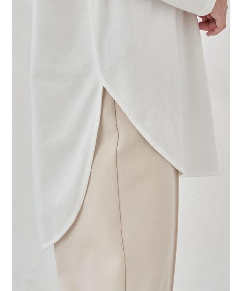 earth music&ecology（アースミュージックアンドエコロジー）の「ラウンドヘムカットチュニック ＊（Tシャツ/カットソー・レディース・オフホワイト・FREE）」の9枚目の写真