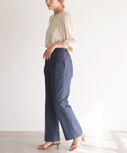 SLOBE IENA（スローブイエナ）の「PECCI SOFTCREPE 柄編みカーディガン【手洗い可能】◆（カーディガン/ボレロ・レディース・ナチュラル/グリーン/イエロー・FREE）」の18枚目の写真