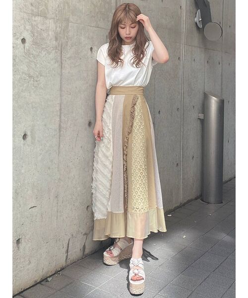 MURUA（ムルーア）の「ヘムタックタンクトップ（タンクトップ・レディース・ホワイト/ブラック/ピンク/ライトグリーン/モカ・FREE）」の11枚目の写真