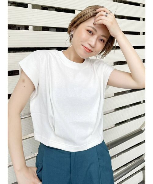 MURUA（ムルーア）の「ヘムタックタンクトップ（タンクトップ・レディース・ホワイト/ブラック/ピンク/ライトグリーン/モカ・FREE）」の18枚目の写真