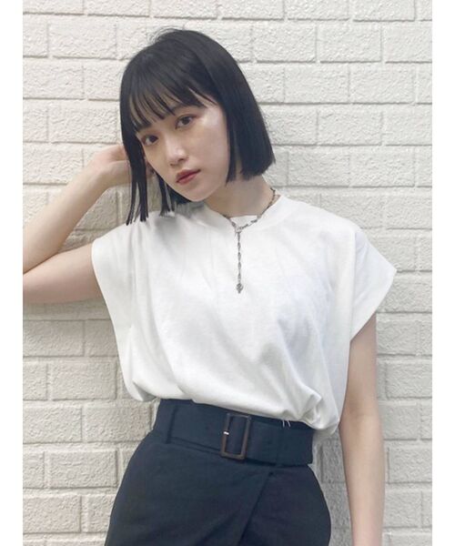 MURUA（ムルーア）の「ヘムタックタンクトップ（タンクトップ・レディース・ホワイト/ブラック/ピンク/ライトグリーン/モカ・FREE）」の19枚目の写真