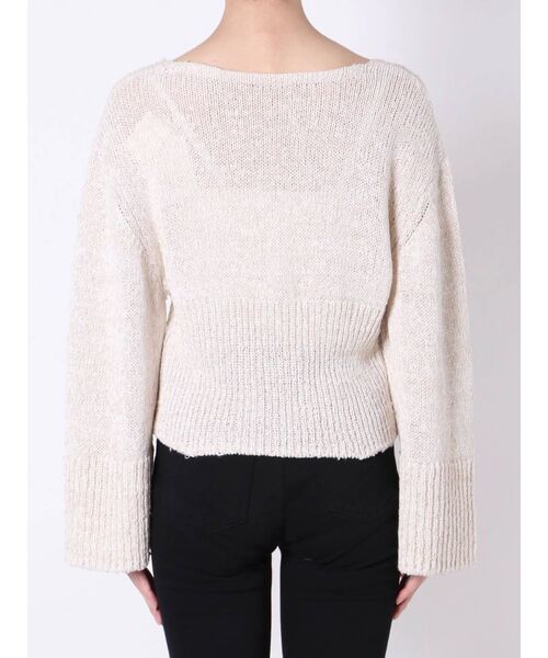 MERCURYDUO(マーキュリーデュオ)の「リネン混ショートニットカーディガン(カーディガン/ボレロ・レディース・ベージュ/ライム/アイボリー・FREE)」の4枚目の写真