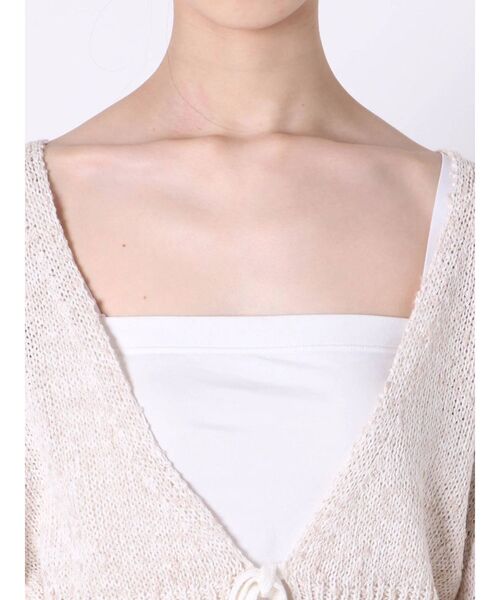 MERCURYDUO(マーキュリーデュオ)の「リネン混ショートニットカーディガン(カーディガン/ボレロ・レディース・ベージュ/ライム/アイボリー・FREE)」の12枚目の写真