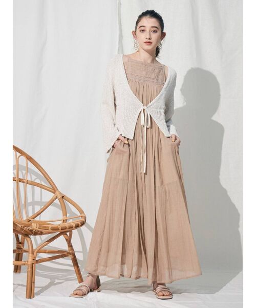 MERCURYDUO(マーキュリーデュオ)の「リネン混ショートニットカーディガン(カーディガン/ボレロ・レディース・ベージュ/ライム/アイボリー・FREE)」の19枚目の写真