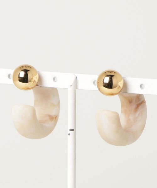 Auntie Rosa Holiday（アンティローザホリデー）の「マーブルピアス（ピアス（両耳用）・レディース・ブラック/ブラウン/その他/ナチュラル・FREE）」の17枚目の写真