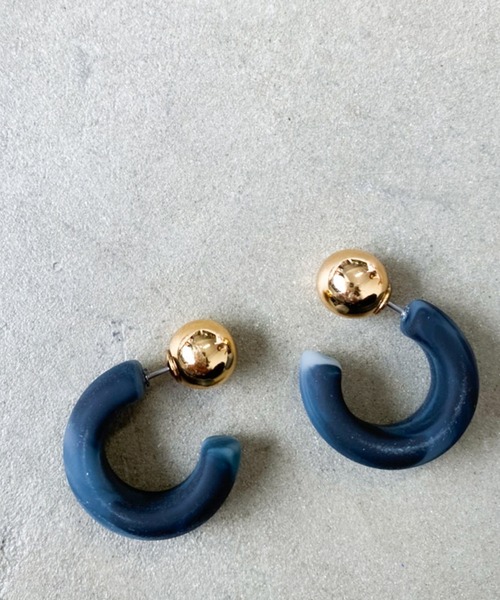 Auntie Rosa Holiday（アンティローザホリデー）の「マーブルピアス（ピアス（両耳用）・レディース・ブラック/ブラウン/その他/ナチュラル・FREE）」の14枚目の写真