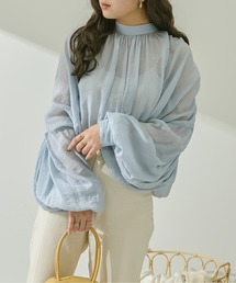 シフォンボリュームブラウス/【WEB/EC限定商品】