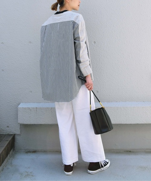 histoire(イストワール)の「3way巾着バッグ(ショルダーバッグ・レディース・ブラック/キャメル・FREE)」の10枚目の写真