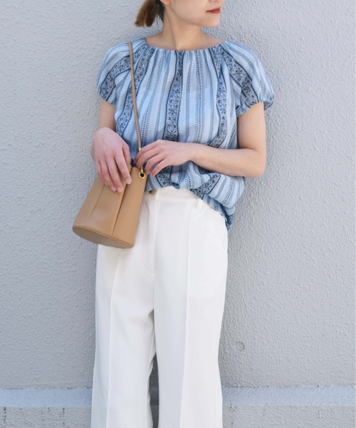 histoire(イストワール)の「3way巾着バッグ(ショルダーバッグ・レディース・ブラック/キャメル・FREE)」の7枚目の写真