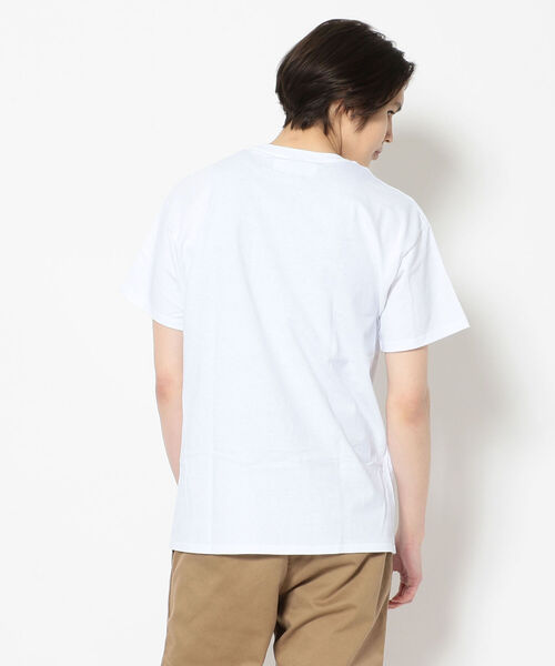 DANIEL JOHNSTON(ダニエルジョンストン)の「S/S PRINT TEE 'HI HOW ARE YOU?' / S/S プリントT”ハイハワユー?”(Tシャツ/カットソー・メンズ・ホワイト/ブラック・X-LARGE/LARGE/MEDIUM)」の4枚目の写真