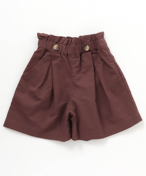 apres les cours（アプレレクール）の「/ウエストフリルキュロット 5分丈（その他パンツ・キッズ・ブラウン/アイボリー・100/110/120/130/140/90/80）」の3枚目の写真