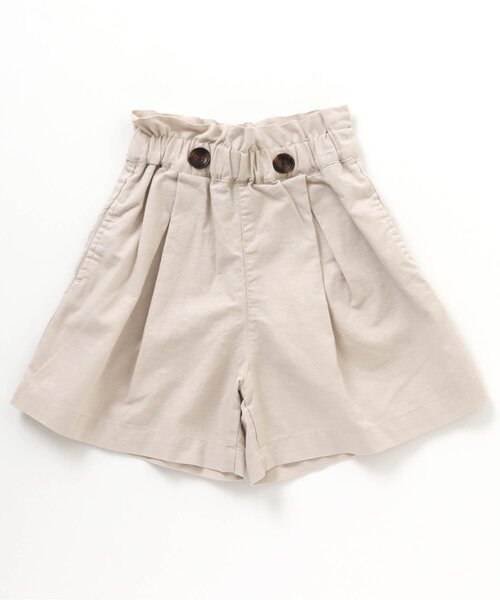 apres les cours（アプレレクール）の「/ウエストフリルキュロット 5分丈（その他パンツ・キッズ・ブラウン/アイボリー・100/110/120/130/140/90/80）」の4枚目の写真