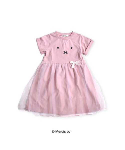 送料無料 早い者勝ち Slap Slip Miffy Slap Slipコラボアイテム ミッフィー 裾 チュール 半袖 ワンピース 初売りセール Help Traino Id