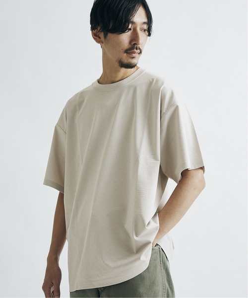 JOURNAL STANDARD（ジャーナルスタンダード）の「◆【WEB限定】【LASKA × SOLOTEX】PLATE クルーネック Tシャツ /くすみカラー/無地T/オーバーサイズ/ユニセックス対応/6色展開（Tシャツ/カットソー・メンズ・カーキ/ベージュ/グリーン/ブラウン/ホワイト/ブラック・SMALL/MEDIUM/LARGE/X-LARGE）」の5枚目の写真