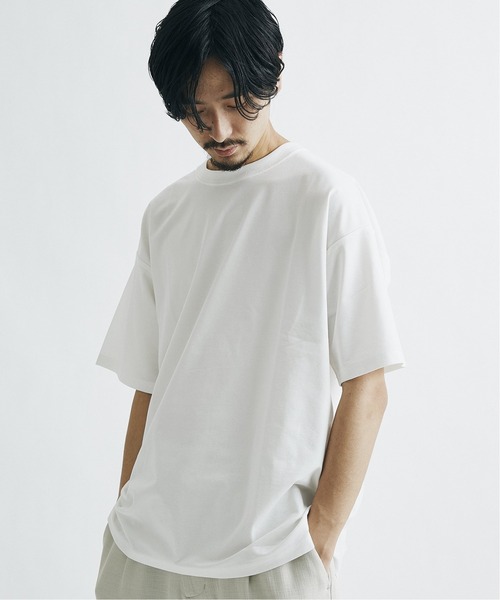 JOURNAL STANDARD（ジャーナルスタンダード）の「◆【WEB限定】【LASKA × SOLOTEX】PLATE クルーネック Tシャツ /くすみカラー/無地T/オーバーサイズ/ユニセックス対応/6色展開（Tシャツ/カットソー・メンズ・カーキ/ベージュ/グリーン/ブラウン/ホワイト/ブラック・SMALL/MEDIUM/LARGE/X-LARGE）」の7枚目の写真