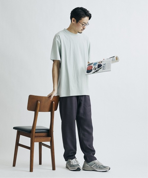 JOURNAL STANDARD（ジャーナルスタンダード）の「◆【WEB限定】【LASKA × SOLOTEX】PLATE クルーネック Tシャツ /くすみカラー/無地T/オーバーサイズ/ユニセックス対応/6色展開（Tシャツ/カットソー・メンズ・カーキ/ベージュ/グリーン/ブラウン/ホワイト/ブラック・SMALL/MEDIUM/LARGE/X-LARGE）」の18枚目の写真