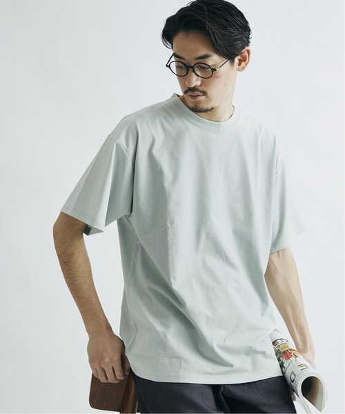JOURNAL STANDARD（ジャーナルスタンダード）の「◆【WEB限定】【LASKA × SOLOTEX】PLATE クルーネック Tシャツ /くすみカラー/無地T/オーバーサイズ/ユニセックス対応/6色展開（Tシャツ/カットソー・メンズ・カーキ/ベージュ/グリーン/ブラウン/ホワイト/ブラック・SMALL/MEDIUM/LARGE/X-LARGE）」の19枚目の写真
