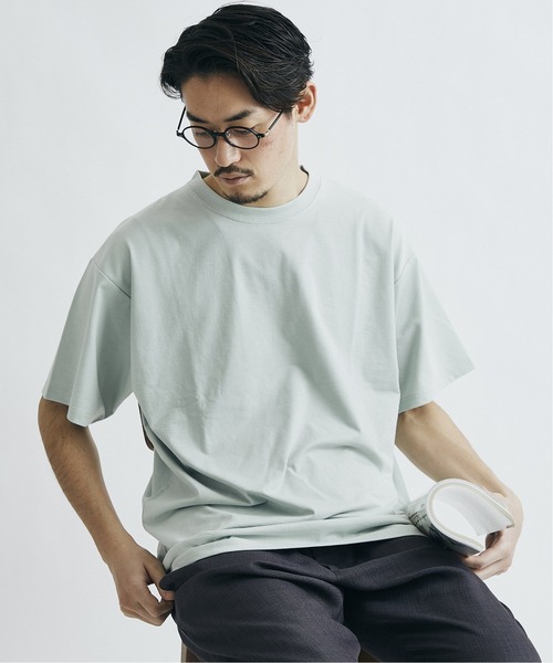 JOURNAL STANDARD（ジャーナルスタンダード）の「◆【WEB限定】【LASKA × SOLOTEX】PLATE クルーネック Tシャツ /くすみカラー/無地T/オーバーサイズ/ユニセックス対応/6色展開（Tシャツ/カットソー・メンズ・カーキ/ベージュ/グリーン/ブラウン/ホワイト/ブラック・SMALL/MEDIUM/LARGE/X-LARGE）」の20枚目の写真