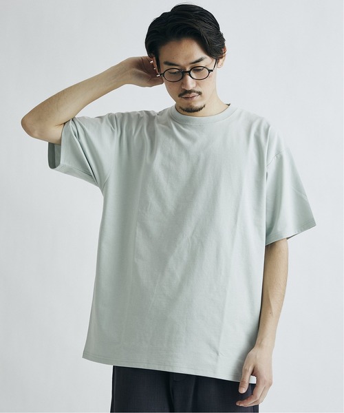 JOURNAL STANDARD（ジャーナルスタンダード）の「◆【WEB限定】【LASKA × SOLOTEX】PLATE クルーネック Tシャツ /くすみカラー/無地T/オーバーサイズ/ユニセックス対応/6色展開（Tシャツ/カットソー・メンズ・カーキ/ベージュ/グリーン/ブラウン/ホワイト/ブラック・SMALL/MEDIUM/LARGE/X-LARGE）」の22枚目の写真