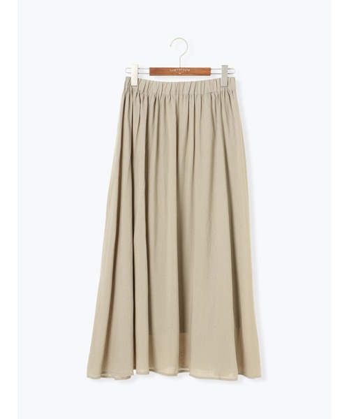 Lugnoncure(ルノンキュール)の「麻レーヨンマキシ丈スカート(スカート・レディース・ブルー/ベージュ/マスタード/ブラック・フリ-)」の1枚目の写真