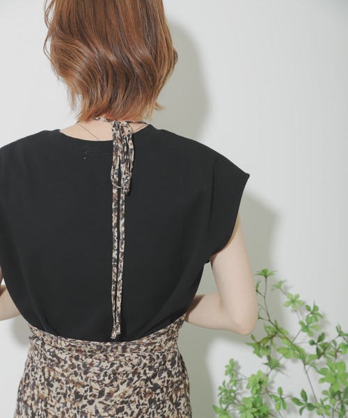 SENSE OF PLACE by URBAN RESEARCH（センスオブプレイスバイアーバンリサーチ）の「フレンチスリーブコクーンチュニックトップ（Tシャツ/カットソー・レディース・ブラック/ベージュ/オフホワイト・ONE）」の16枚目の写真