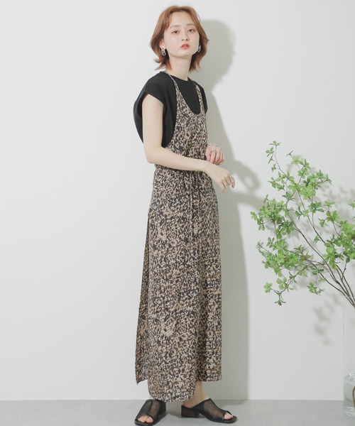 SENSE OF PLACE by URBAN RESEARCH（センスオブプレイスバイアーバンリサーチ）の「フレンチスリーブコクーンチュニックトップ（Tシャツ/カットソー・レディース・ブラック/ベージュ/オフホワイト・ONE）」の6枚目の写真