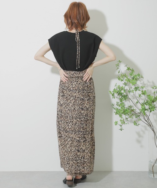 SENSE OF PLACE by URBAN RESEARCH（センスオブプレイスバイアーバンリサーチ）の「フレンチスリーブコクーンチュニックトップ（Tシャツ/カットソー・レディース・ブラック/ベージュ/オフホワイト・ONE）」の21枚目の写真