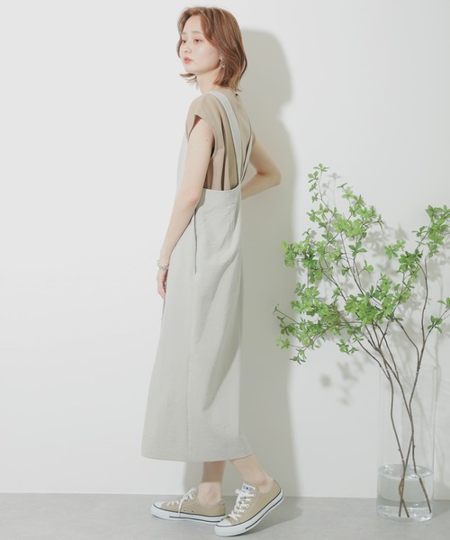 SENSE OF PLACE by URBAN RESEARCH（センスオブプレイスバイアーバンリサーチ）の「フレンチスリーブコクーンチュニックトップ（Tシャツ/カットソー・レディース・ブラック/ベージュ/オフホワイト・ONE）」の17枚目の写真