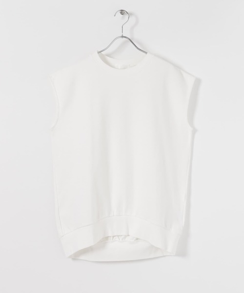 SENSE OF PLACE by URBAN RESEARCH（センスオブプレイスバイアーバンリサーチ）の「フレンチスリーブコクーンチュニックトップ（Tシャツ/カットソー・レディース・ブラック/ベージュ/オフホワイト・ONE）」の12枚目の写真