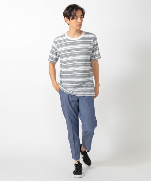 UNION STATION(ユニオンステーション)の「マルチボーダーTシャツ(Tシャツ/カットソー・メンズ・グレー/ブルー/トリコロール・LL/S/M/L/3L)」の5枚目の写真