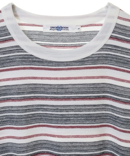 UNION STATION(ユニオンステーション)の「マルチボーダーTシャツ(Tシャツ/カットソー・メンズ・グレー/ブルー/トリコロール・LL/S/M/L/3L)」の8枚目の写真