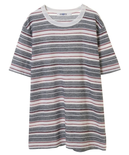 UNION STATION(ユニオンステーション)の「マルチボーダーTシャツ(Tシャツ/カットソー・メンズ・グレー/ブルー/トリコロール・LL/S/M/L/3L)」の11枚目の写真