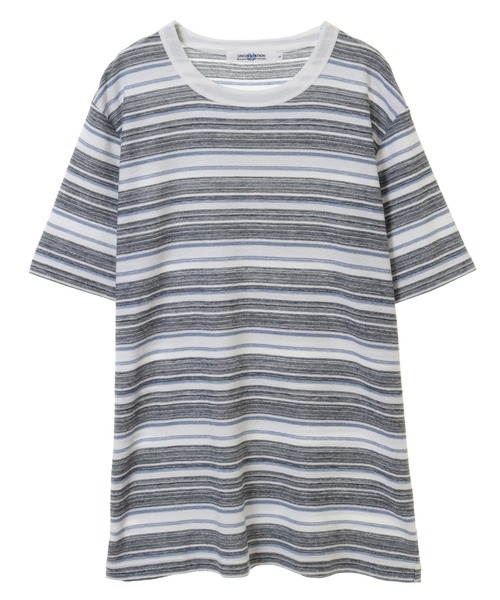 UNION STATION(ユニオンステーション)の「マルチボーダーTシャツ(Tシャツ/カットソー・メンズ・グレー/ブルー/トリコロール・LL/S/M/L/3L)」の14枚目の写真