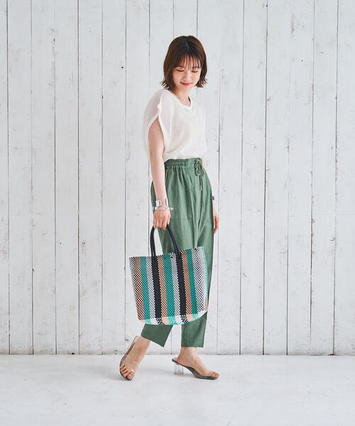 coen(コーエン)の「接触冷感リネンレーヨンテーパードパンツ(その他パンツ・レディース・ブラック/ベージュ/レッド/オリーブ・SMALL/MEDIUM/LARGE)」の15枚目の写真