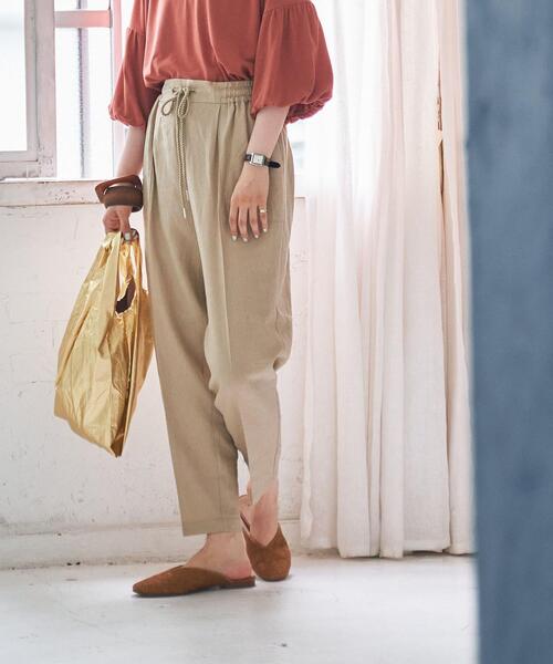 coen(コーエン)の「接触冷感リネンレーヨンテーパードパンツ(その他パンツ・レディース・ブラック/ベージュ/レッド/オリーブ・SMALL/MEDIUM/LARGE)」の20枚目の写真