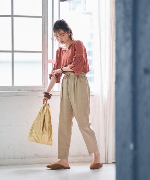 coen(コーエン)の「接触冷感リネンレーヨンテーパードパンツ(その他パンツ・レディース・ブラック/ベージュ/レッド/オリーブ・SMALL/MEDIUM/LARGE)」の22枚目の写真