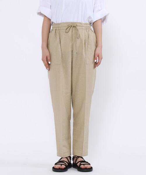 coen(コーエン)の「接触冷感リネンレーヨンテーパードパンツ(その他パンツ・レディース・ブラック/ベージュ/レッド/オリーブ・SMALL/MEDIUM/LARGE)」の5枚目の写真