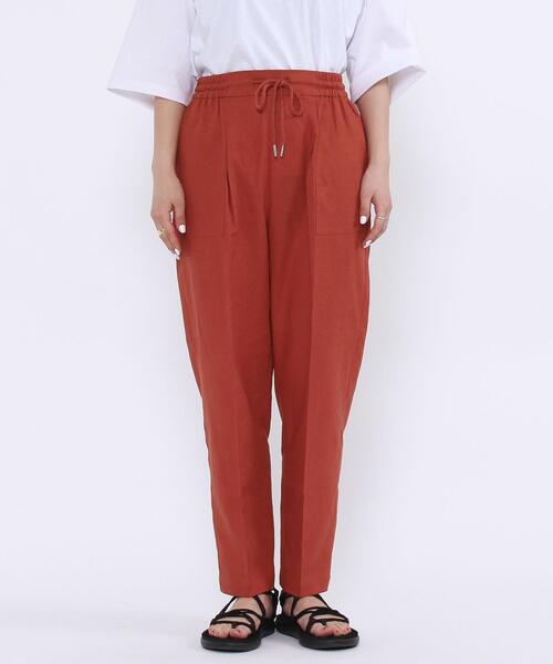 coen(コーエン)の「接触冷感リネンレーヨンテーパードパンツ(その他パンツ・レディース・ブラック/ベージュ/レッド/オリーブ・SMALL/MEDIUM/LARGE)」の6枚目の写真