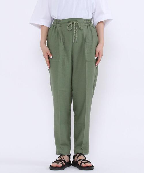 coen(コーエン)の「接触冷感リネンレーヨンテーパードパンツ(その他パンツ・レディース・ブラック/ベージュ/レッド/オリーブ・SMALL/MEDIUM/LARGE)」の7枚目の写真