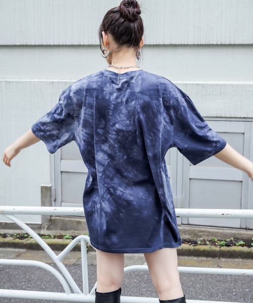RASVOA（ラスボア）の「タイダイBIG Tシャツ（Tシャツ/カットソー・レディース・ブラック/ピンク/サックスブルー・FREE）」の17枚目の写真