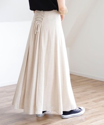 UNFIELD | 【UNFIELD リネン混バックレースアップスカート】(スカート)