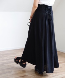 UNFIELD | 【UNFIELD リネン混バックレースアップスカート】(スカート)