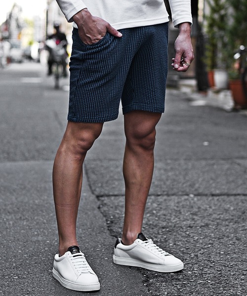 JOKER(ジョーカー)の「【JOKER】シアサッカーショートパンツ 夏素材ハーフパンツ ショーツ/短パン 春服(その他パンツ・メンズ・ホワイト×ネイビー/ネイビー/ホワイト×グレー/ブラック・XL/M/L/S/XXL)」の13枚目の写真