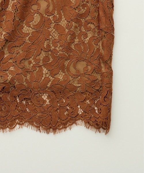 Ambre Neige(アンブルネージュ)の「レースストレートパンツ/【WEB/EC限定商品】(その他パンツ・レディース・ブラウン/オフホワイト・FREE)」の6枚目の写真