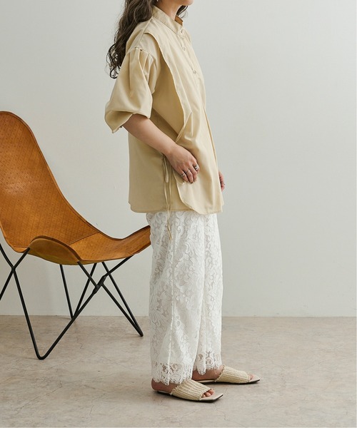 Ambre Neige(アンブルネージュ)の「レースストレートパンツ/【WEB/EC限定商品】(その他パンツ・レディース・ブラウン/オフホワイト・FREE)」の10枚目の写真