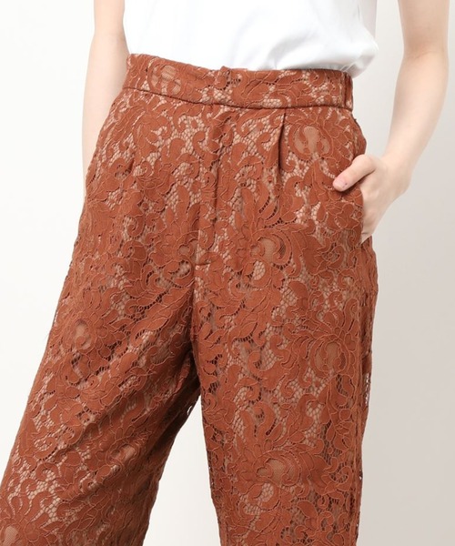 Ambre Neige(アンブルネージュ)の「レースストレートパンツ/【WEB/EC限定商品】(その他パンツ・レディース・ブラウン/オフホワイト・FREE)」の20枚目の写真