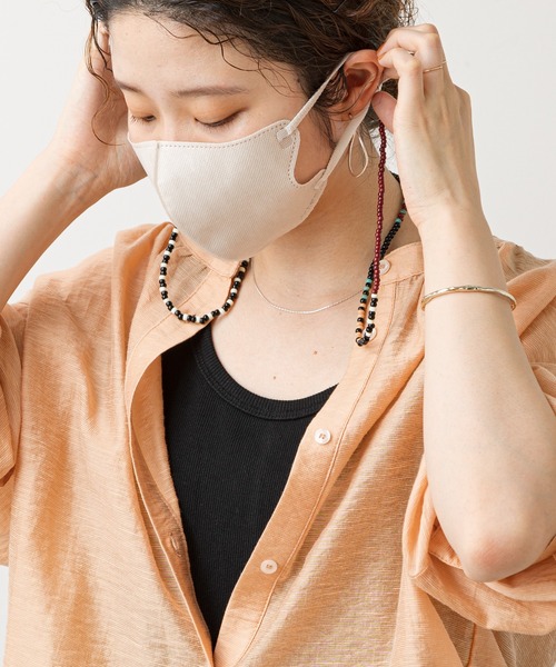 Omekashi(オメカシ)の「カラフルビーズロングネックレス(ネックレス・レディース・ブラック/ブルー・ONE SIZE)」の5枚目の写真