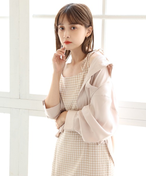one after another NICE CLAUP(ワンアフターアナザーナイスクラップ)の「サテンショートシャツ(シャツ/ブラウス・レディース・ベージュ/アイボリー/ミント/モカ・FREE)」の22枚目の写真