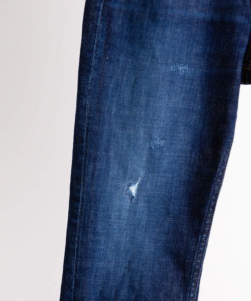 AMERICAN HOLIC(アメリカンホリック)の「テーパードダメージデニム(デニムパンツ・レディース・インディゴブルー・LL/S/M/L/XS)」の12枚目の写真