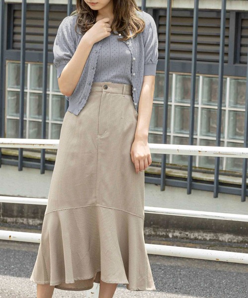 OLIVE des OLIVE（オリーブデオリーブ）の「透かしキャミニット（ニット/セーター・レディース・ベージュ/オフホワイト/サックスブルー・FREE）」の20枚目の写真